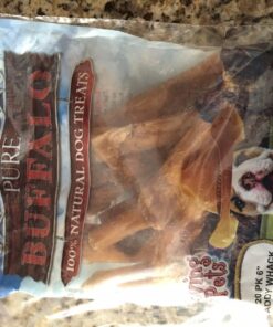 Loving Pets Pure Buffalo 6-Inch Backstrap Tendon Dog Treat, 20-Pack 4-6 Inch (Pack of 20) 19 81hp8eaGSKL