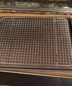 KITCHENATICS Small Quarter Sheet Cooling Rack for Cooking and Baking, Oven-Safe Stainless Steel Wire Rack, Baking Rack for Oven Cooking, Heavy Duty Cookie Cooling Rack fits Quarter Sheet Pan - 8.5x12 8.5" x 12" Quarter Sheet (SMALL) - 1 PC 42 81hqajuC1L