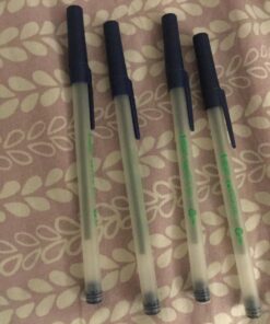 BIC Ecolutions Round Stic Ballpoint Pens, Medium Point (1.0mm), 50-Count Pack, Blue Ink Pens Made from 97% Recycled Plastic 50 Count (Pack of 1) 29 81hqzzrgG2L