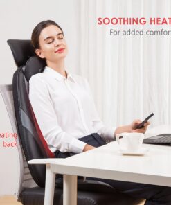 Snailax Shiatsu Massage Cushion with Heat Massage Chair Pad Kneading Back Massager for Home Office Seat use Black SL-256 24 81hrFYwsKL