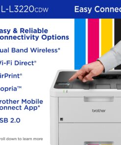Brother HL-L3220CDW Wireless Compact Digital Color Printer with Laser Quality Output, Duplex and Mobile Device Printing | Includes 4 Month Refresh Subscription Trial¹, Amazon Dash Replenishment Ready New: HL-L3220CDW Adds Two-sided printing (Duplex) 39 81hreZIWUTL