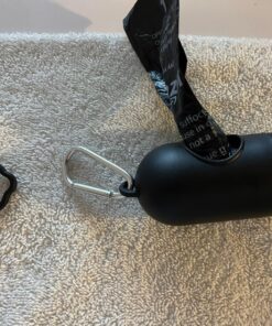 Amazon Basics Standard Dog Poop Bags With Dispenser and Leash Clip, Unscented, 300 Count, 20 Pack of 15, Black, 13 Inch x 9 Inch 15 Count (Pack of 20) 24 81hrjeny8kL