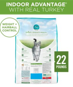 Purina ONE Natural, Low Fat, Weight Control, Indoor Dry Cat Food, +Plus Indoor Advantage - 22 lb. Bag Turkey 22.00 Pound (Pack of 1) 24 81ht3wFKbDL