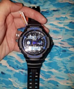 FANMIS Unisex Sports Watches Military Analog Digital Display Watch Multifunction Dual Time Alarm Stopwatch Backlight 50M Waterproof Outdoor Sports Watch blue 38 81hu 2deSuL 1