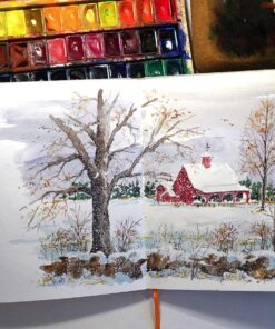 Handbook Journal Co. Artist Watercolor Sketchbook Journal, Square 8.25 x 8.25 Inches, 95lb / 200 GSM, Hardcover w/Pocket 95 lb / 200 gsm 47 81huFIKSZqL