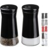 CHEFVANTAGE Salt and Pepper Shakers Set with Adjustable Holes - Black 19 81hvBHfXnCL