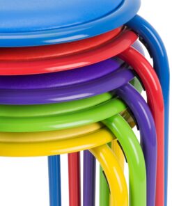 Fat Catalog - ALT-1102AC-SO ALT1102ACSO Metal Stack Stools with Padded Seat, Red/Purple/Blue/Green/Yellow (Pack of 5) Primary 16 81hvza wcL