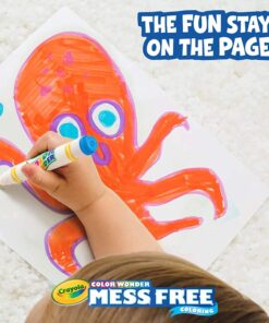 Crayola Color Wonder Mess Free Coloring Kit, 80pc, Toddler Toys, Gift for Boys and Girls 21 81hwPyl06L