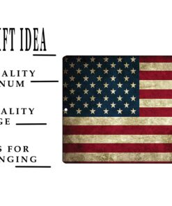 Alternative view of Rogue River Tactical USA American Flag Metal Tin Sign, 12x8 Inch, Wall Decor Man Cave Bar US United States Rustic