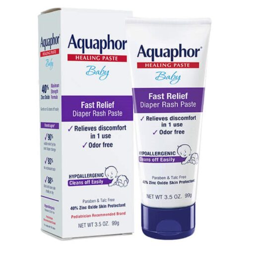 Aquaphor Baby Diaper Rash Paste - For Serious Diaper Rash and Flare-ups - 3.5 Oz. Tube