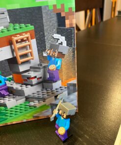 LEGO Minecraft The Zombie Cave 21141 Building Kit with Popular Minecraft Characters Steve and Zombie Figure, separate TNT Toy, Coal and more for Creative Play for 84 months to 168 months (241 Pieces) 25 81hz1BJD97L