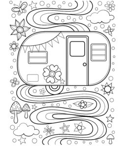 Fun & Funky Coloring Book Treasury: Designs to Energize and Inspire (Design Originals) 208 Pages with 96 Groovy One-Side-Only Designs on Extra-Thick Perforated Paper in a Handy Spiral Lay-Flat Binding 26 81i x6 o2JL