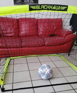 Franklin Sports Blackhawk Soccer Goal - Pop Up Backyard Soccer Nets - Foldable Indoor + Outdoor Soccer Goals - Portable Adult + Kids Soccer Goal 4' x 3' Optic Yellow 53 81i2am2cpLL