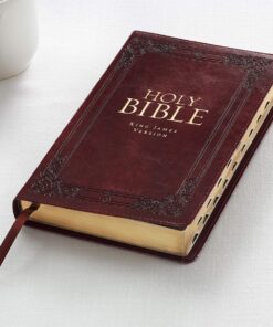 KJV Holy Bible, Standard Size, Burgundy Faux Leather w/Thumb Index and Ribbon Marker, Red Letter, King James Version 34 81i2pyt8STL