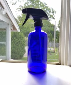 Empty Blue Glass Spray Bottles (2 Pack) - BPA Free - Large 16 oz Refillable Bottle for Plants, Pets, Essential Oils, Cleaning Products - Black Trigger Sprayer w/Mist and Stream Settings 29 81i2zkr6B0L