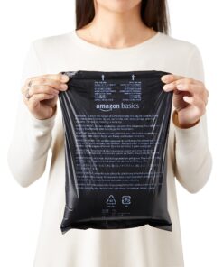 Amazon Basics Standard Dog Poop Bags with Dispenser and Leash Clip, Unscented, 900 Count, 60 Pack of 15, Black, 13 Inch x 9 Inch 15 Count (Pack of 60) 17 81i34OkQlRL