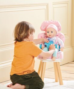 Casdon Baby Huggles Toys - Pink Booster Seat - Car Seat For Dolls with Adjustable Headrest & Buckles - Fits Dolls Sizes Up to 14" - Suitable for Preschool Toys - Playset for Children Aged 3+ 25 81i3az3X44L