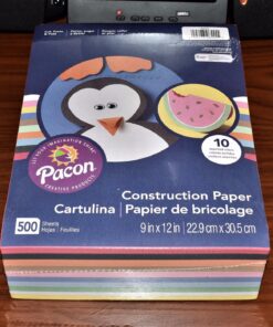 Prang (Formerly Art Street) Construction Paper, 10 Assorted Colors, Standard Weight, 9" x 12", 500 Sheets 29 81i48a4rL