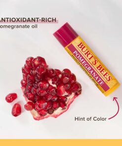 Burt's Bees Lip Balm Stocking Stuffers, Moisturizing Lip Care Christmas Gifts, Original Beeswax with Vitamin E & Peppermint Oil, All Natural (4-Pack) Pomegranate 4 Count (Pack of 1) 24 81i4GUsG8IL