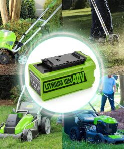 ANTRobut 6.5Ah Replacement Greenworks 40V Battery 29472 29462 for Greenworks 40V G-MAX 29252 20202 22262 25312 25322 20642 22272 27062 2901319 Smart USB 40V Lithium-Ion Battery 12 81i57Y5rgDL