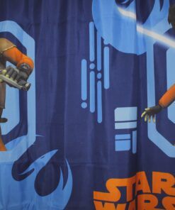 Star Wars Rebels Blue 63” Drapery/Curtain 4pc Set (2 Panels, 2 Tie backs) - Official Star Wars Product 8 81i5FmjcOZL