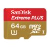 SanDisk Extreme PLUS 64GB microSDXC UHS-I/U3 Card with Adapter (SDSQXSG-064G-GN6MA)