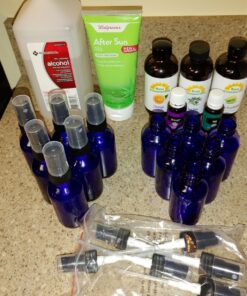 Vivaplex 2 oz Glass Bottles, with Black Fine Mist Sprayers, Cobalt Blue, 12-Count 38 81i5dbpgL4L