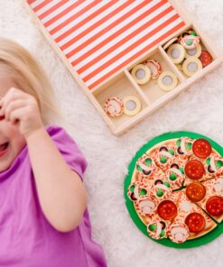 Melissa & Doug Wooden Pizza Play Food Set With 36 Toppings - Pretend Food And Pizza Cutter/ Toy For Kids Ages 3+ 27 81i5nwZJ7CL