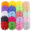 Pinwheel Hair Bows For Girls, Girls Bows For Hair Accessories, Girls Hair Bows 4 Inch With Clips In Pair Pigtail 40Pcs (20Colors x 2) 20 colors 29 81i6bkBeU0L