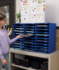 Pacon Classroom Keepers 30-Slot Mailbox, Blue (001318) 26 81i7LAFzsnL