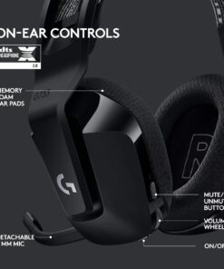 Logitech G733 Lightspeed Wireless Gaming Headset with Suspension Headband, Lightsync RGB, Blue VO!CE mic technology and PRO-G audio drivers - Black 24 81i7pF TwpL