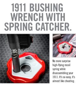 Real Avid 1911 Smart Wrench - Barrel Bushing Wrench, Government & Officer, Rubberized Non-Slip Outer Ring | Non-Marring Accessories for Breakdown Takedown Tool 17 81iAWBFxRwL