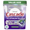 Cascade Platinum Plus ActionPacs Dishwasher Detergent Pods, Mountain, 62 Count Dishwasher Pods, Mountain Scent, 62 Count 14 81iB6WT2w7L