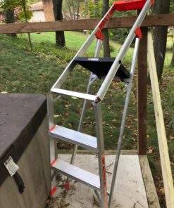 Little Giant Ladder Systems Flip N Lite 6 Foot 300 Pound Capacity Aluminum Lightweight Slim Stepladder Ladder 72 81iBEYiqIZL