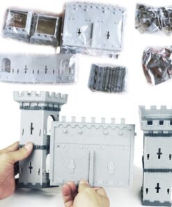 DIY Castle Building The Medieval Times Middle Ages Military Plastic Fort Model Kit Set with Figures Soldier Knight Simulated Siege War of Attack 28 81iBwUXPM5L