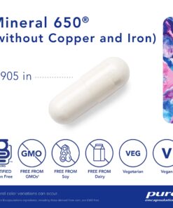 Pure Encapsulations Mineral 650 Without Copper & Iron | Hypoallergenic Combination of Balanced Chelated|Minerals | 180 Capsules 10 81iCQnVZBBL