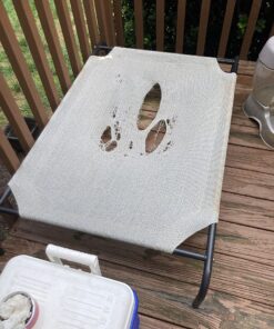 COOLAROO The Original Cooling Elevated Dog Bed, Indoor and Outdoor, Large, Grey 51.0"L x 31.5"W x 8.0"Th 43 81iCXP1A2rL