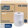 Tork Paper Hand Towel Roll White H21, Universal, 100% Recycled Fiber, 12 Rolls x 600 ft, RB6002 600 Foot (Pack of 12) 11 81iD2WQvzHL