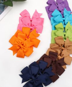 CÉLLOT 40Pcs 3 Inch Boutique Grosgrain Ribbon Pinwheel Hair Bows Alligator Clips For Girls Toddlers Accessories Teens Gifts In Pairs 40pcs/20color-A 25 81iDM0HBZGL