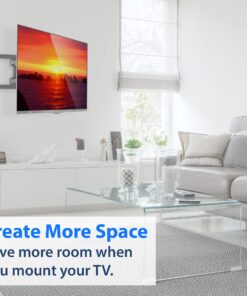 Mount Factory Heavy-Duty Full Motion TV Wall Mount - Articulating Swivel Bracket Fits Flat Screen Televisions from 42" to 70" (VESA 400 x 600 Compatible) - Tilt Swing Out Arm with 10' HDMI Cable 52 81iEm4JWBRS