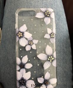 EMERGE FLORAL iPhone 8 Plus / iPhone 7 Plus Flower Cell Phone Case - White Flower Print 36 81iF3tDV7nL