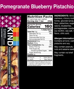 KIND Bars, Pomegranate Blueberry Pistachio, Healthy Snacks, Gluten Free, 5g Protein 12 Count 12 Count (Pack of 1) 10 81iFZTKKeBL