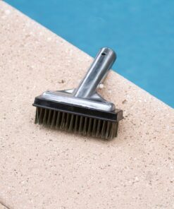 Alternative view of Poolmaster 20178 Aluminum-Back Swimming Pool Wall Brush with Stainless Steel Bristles, 5-Inch, Silver Steel Brush