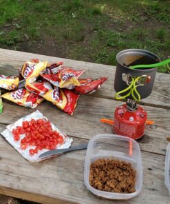 Bisgear Camping Cookware Portable Backpacking Stove Canister Stand Tripod Stainless Steel Cup Flatware Mess Kit - Camping Pot and Pans Cooking Set - Camping Gear Must Haves 12 pcs(Green) 29 81iGE0hGv L