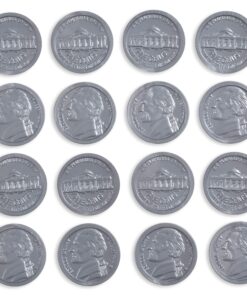 LEARNING ADVANTAGE-7522 Play Nickels - Set of 100 Plastic Coins - Designed and Sized Like Real US Currency - Teach Money Math With This Pretend Play Resource 9 81iHXzZfBkL
