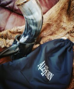 AleHorn Viking Horn Mug with Stand | Viking Drinking Horn Mug, Viking Cup | Handcrafted Tankard Mug, Viking Beer Mug | Viking Drinking Cup | Viking Mugs | Horn Cup - Viking Mug | Polished 20 oz XL - 20oz 36 81iIr6tWteL