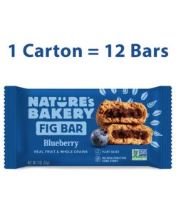 Alternative view of Nature’s Bakery Whole Wheat Fig Bars, Blueberry, Real Fruit, Vegan, Non-GMO, Snack bar, Twin packs- 12 count 12 Count (Pack of 1)