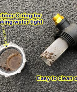 LOVHO Sediment Filter Attachment Garden Hose Pressure Washer Outdoor Gardening Inlet Water (40 Mesh Screen) 40 Mesh Screen 21 81iLEI63QiL