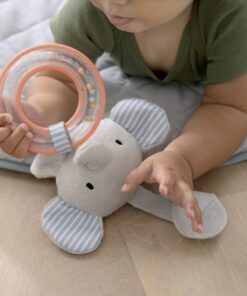 Ingenuity Cozy Spot Reversible Duvet Activity Gym & Play Mat with Wooden Bar - Loamy, Ages Newborn + 38 81iLL355dpL