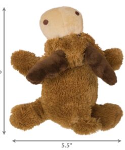 KONG - Cozie Marvin Moose - Indoor Cuddle Squeaky Plush Dog Toy - for Small Dogs Gold,brown 20 81iNUSBlnYL